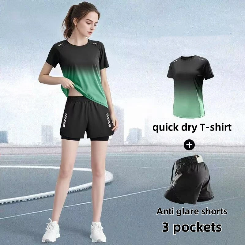 Badminton Outfit - Set pakaian olahraga wanita, celana pendek