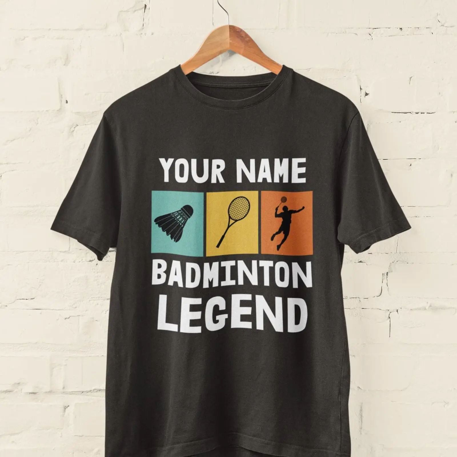 Badminton Legend - Kaos Badminton Legendaris Personalisasi Nama Kustom