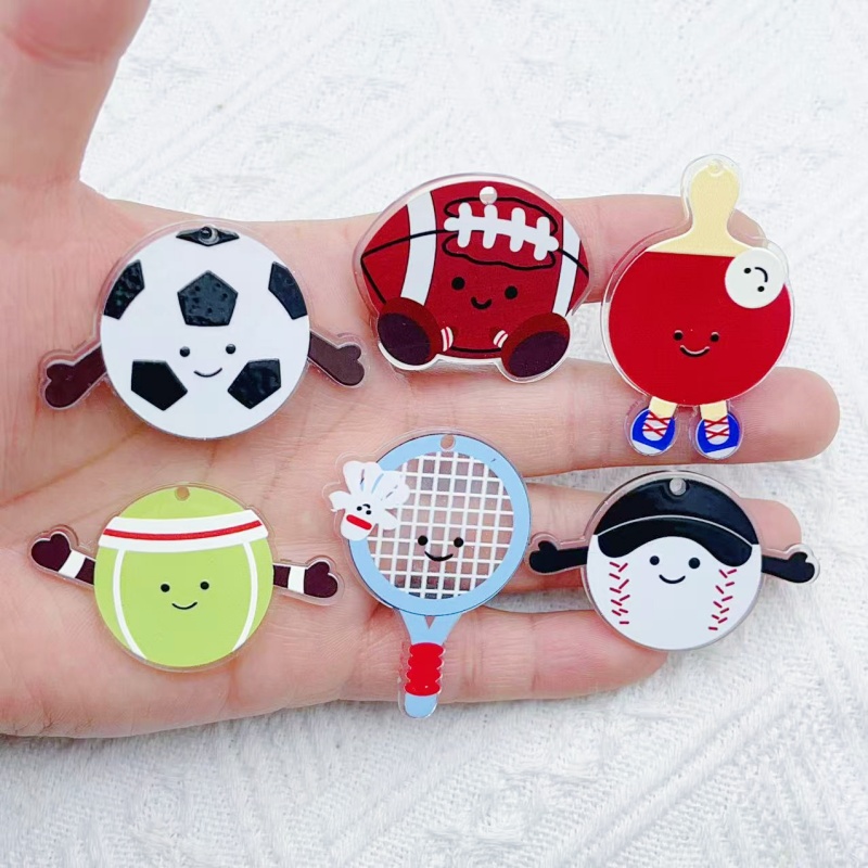10Pcs Gantungan Kunci Akrilik  - Badminton Date ulasan dan harga