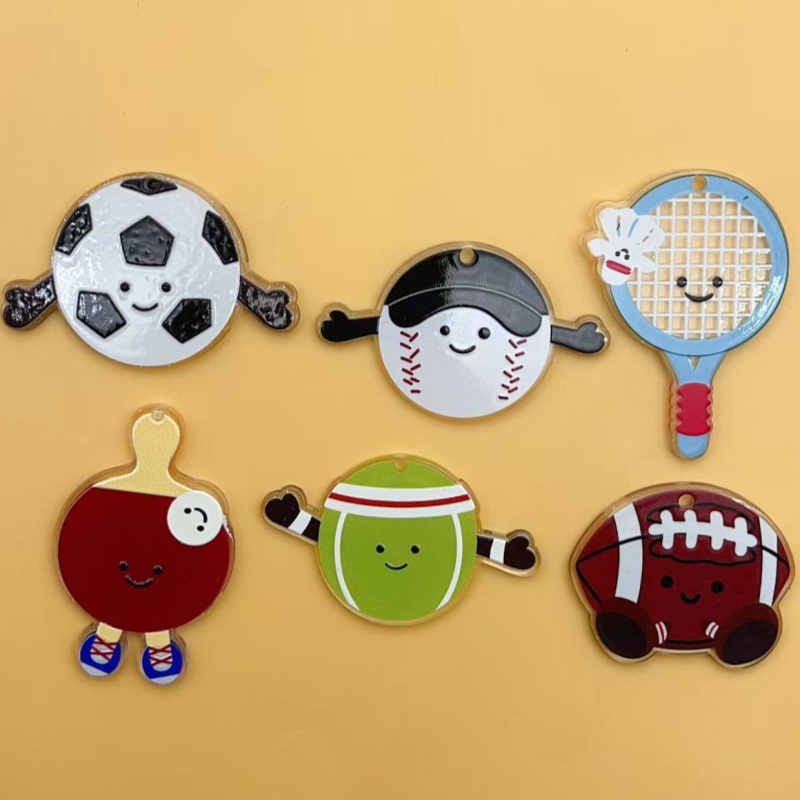 10Pcs Gantungan Kunci Akrilik  - Badminton Date ulasan dan harga