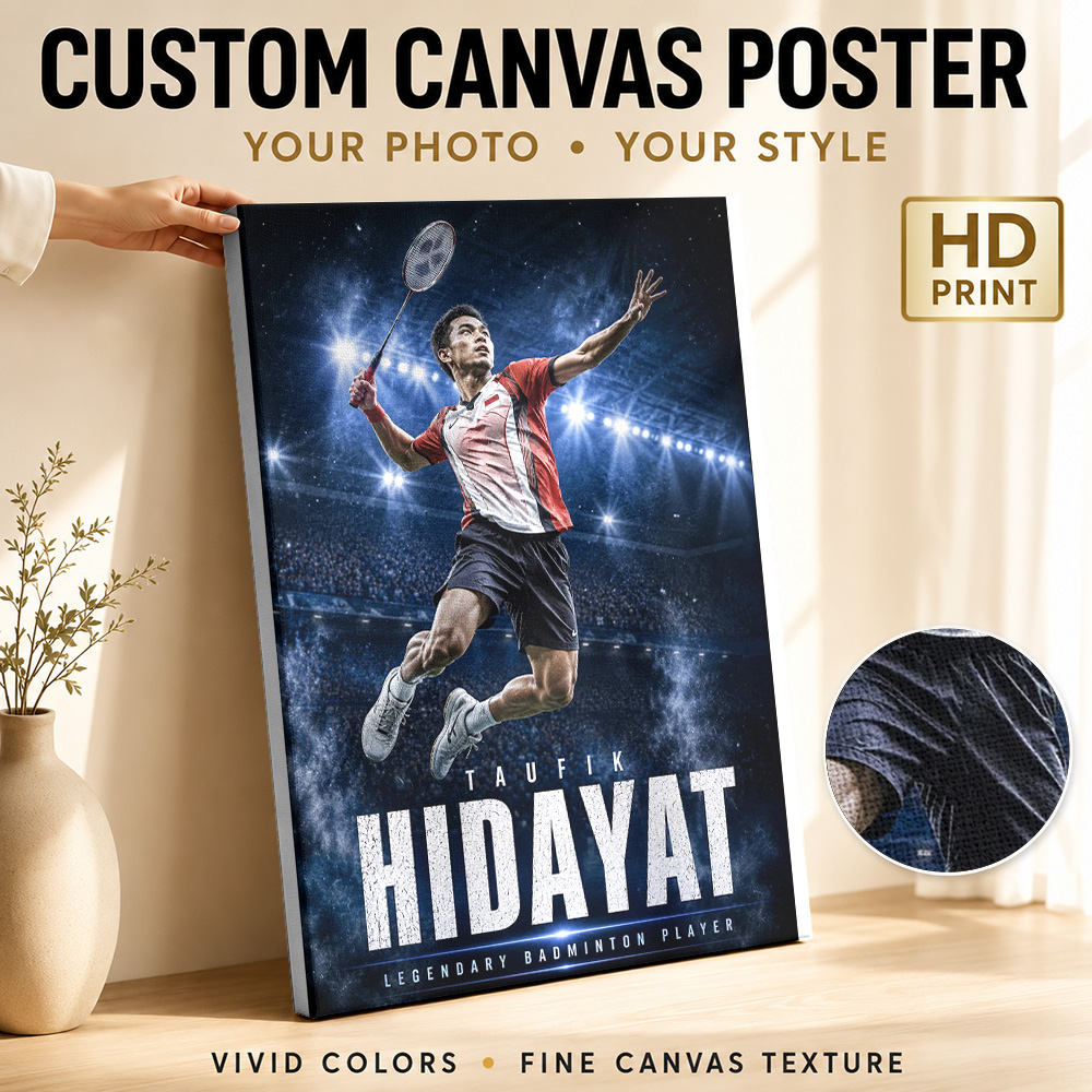 Poster Kanvas Legenda Bulu Tan - Badminton Legend ulasan dan harga