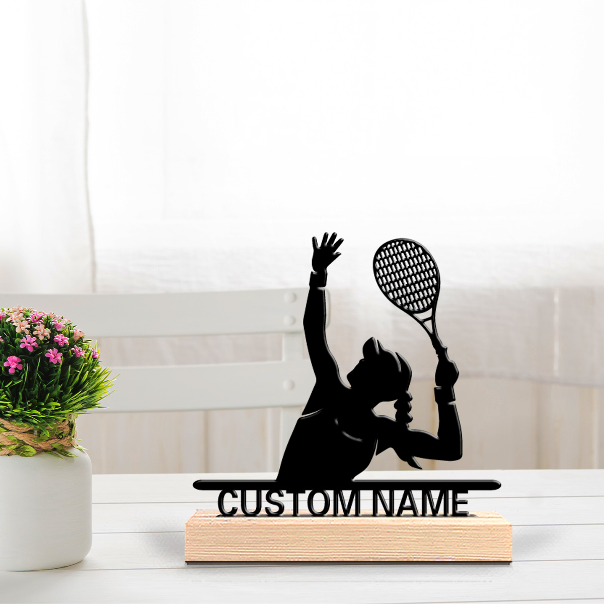 1 buah Patung Logam Badminton  - Badminton Fun ulasan dan harga
